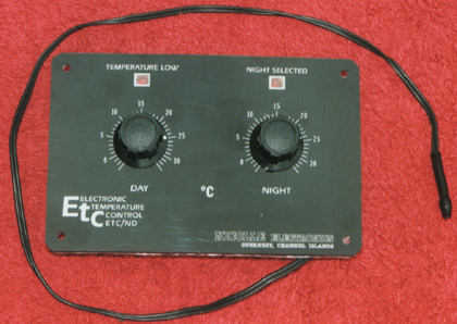 Front view of the amazing ETC/ND Night Day Thermostat